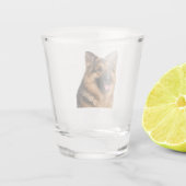 German Shepherd Shot Glass Glas (Achterkant)