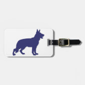 German Shepherd Silhouette Bagagelabel (Voorkant horizontaal)