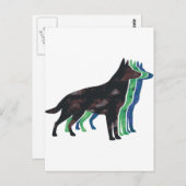 German Shepherd Silhouette Briefkaart (Voorkant / Achterkant)
