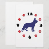 German Shepherd Silhouette Briefpapier (Voorkant / Achterkant)