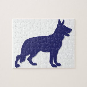 German Shepherd Silhouette Legpuzzel