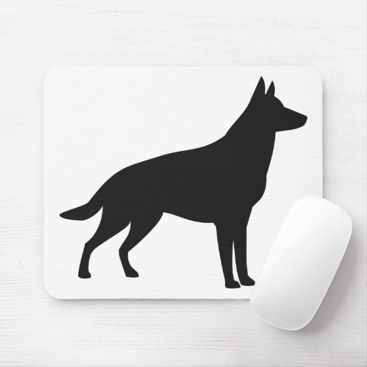 German Shepherd Silhouette Muismat (Met muis)