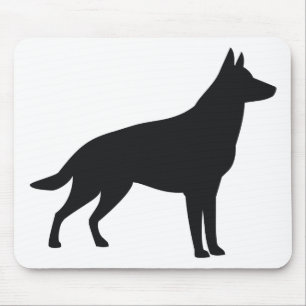 German Shepherd Silhouette Muismat