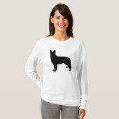 German Shepherd Silhouette T-shirt (Voorkant volledig)