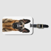 German Shepherd Sitting up Bagagelabel (Voorkant (horizontaal))