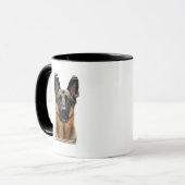 German Shepherd Sitting up Mok (Voorkant links)