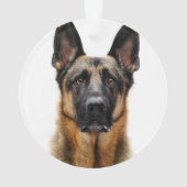 German Shepherd Sitting up Ornament (achterkant)