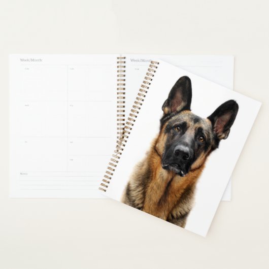 German Shepherd Sitting up Planner (Display)
