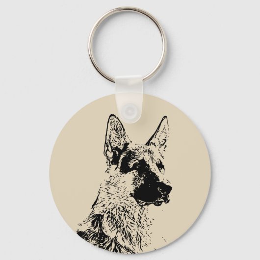 German Shepherd Sleutelhanger (Voorkant)