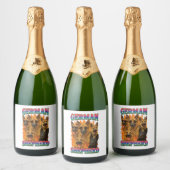 German Shepherd  Sparkling Wijnetiket (Flessen)