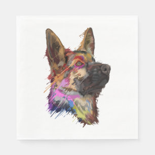 German Shepherd Splash Art Servet