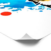 German Shepherd Splash Perfect Poster (Hoek)