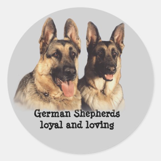 German Shepherd Stcker Ronde Sticker (Voorkant)
