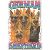 German Shepherd  Sticker (Voorkant)