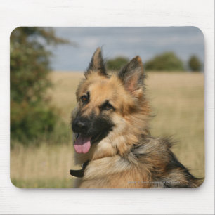German Shepherd Sticking Tongue Muismat