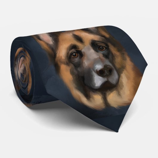 GERMAN SHEPHERD STROPDAS (Opgerold)