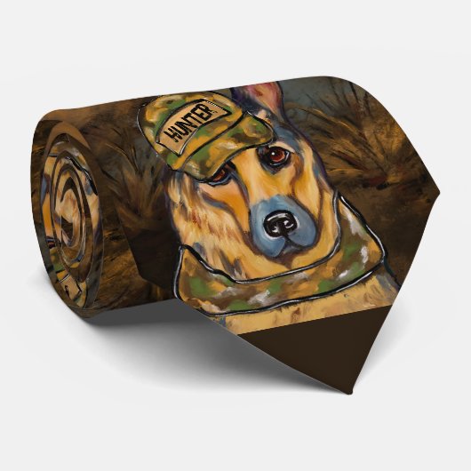 German Shepherd Stropdas (Opgerold)