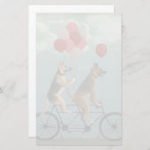 German Shepherd Tandem Briefpapier (Voorkant / Achterkant)