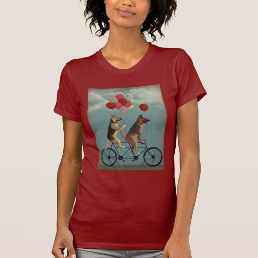 German Shepherd Tandem T-shirt (Voorkant)