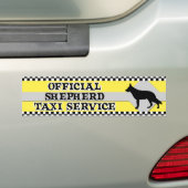 German Shepherd Taxi Service Bumpersticker (Op auto)