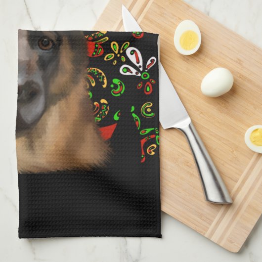 GERMAN SHEPHERD THEEDOEK (Quarter Fold)