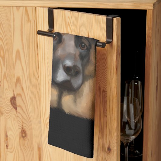 GERMAN SHEPHERD THEEDOEK (Derde Gevouwen)