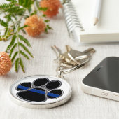 German Shepherd Thin Blue Line Sleutelhanger (Zijkant)