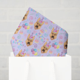 German Shepherd Tissue Paper in Purple Tissuepapier
