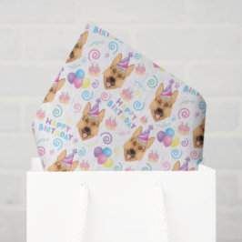 German Shepherd Tissue Paper in White Tissuepapier