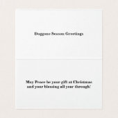 German Shepherd, Toy Reindeer, Green Snowflakes (Inside Unfolded)