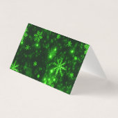 German Shepherd, Toy Reindeer, Green Snowflakes (Back)