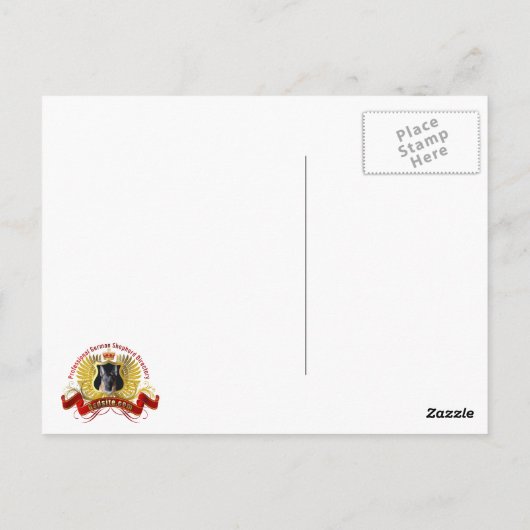 German Shepherd Unconditional Love Briefkaart (Achterkant)