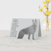 German Shepherd Vaderdag Kaart (Gele Bloem)