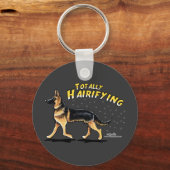 German Shepherd Volledig gevaarlijk Sleutelhanger (Voorkant)