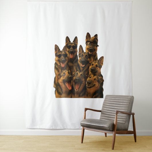 German Shepherd Wandkleed (In situ)