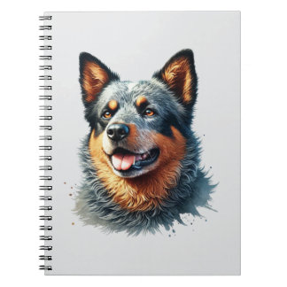 German Shepherd Watercolor Portrait Notitieboek