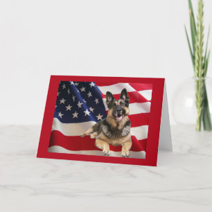 German Shepherd Wenskaart Feestdagen Kaart