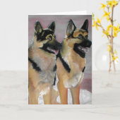 German Shepherd Wenskaart Kaart (Gele Bloem)
