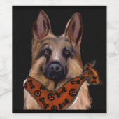 GERMAN SHEPHERD WIJN ETIKET (Enkel label)