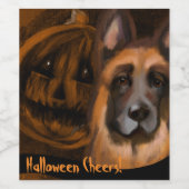 German Shepherd Wijn Etiket (Enkel label)