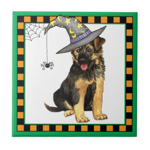 German Shepherd Witch Tegeltje