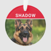 German Shepherd with Dog's Name Photo Christmas (devant)