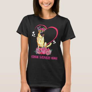German Shepherd Women Girls Mama T-shirt