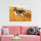 German Shepherd Wrapped Canvas Print (Insitu (Woonkamer))