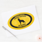 German Shepherd Xing Ovale Sticker (Envelop)