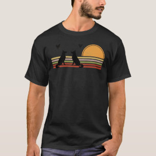 German Shepherds Sitting Silhouette Chicken Or Lov T-shirt
