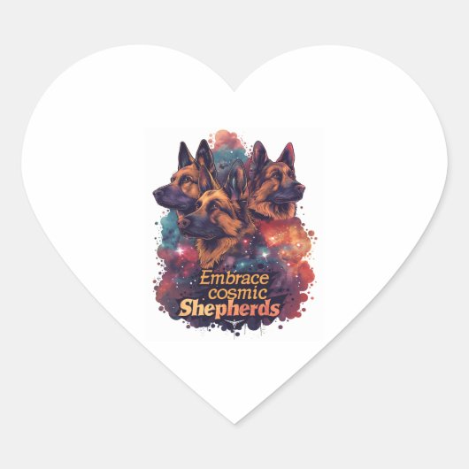 German Shepherds Unleashed Hart Sticker (Voorkant)