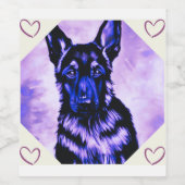 German Sheppard Love Wijn Etiket (Enkel label)