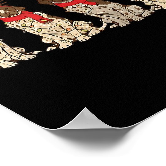 German Shorthair Inter Christmas Gsp Mom Dad Poster (Hoek)