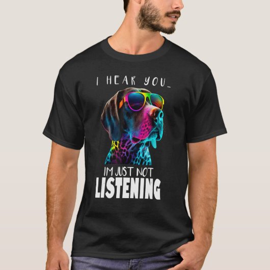 German Shorthair Pointer GSP Dad Ma 1 T-shirt (Voorkant)